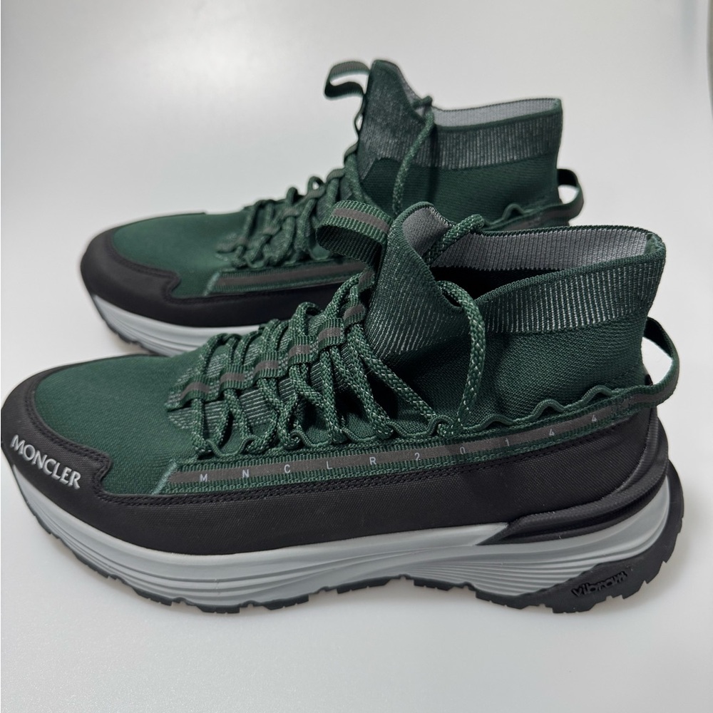 Moncler Monte Runner Sneakers Green Men’s Size EU 41/US 8 - Picture 3 of 8